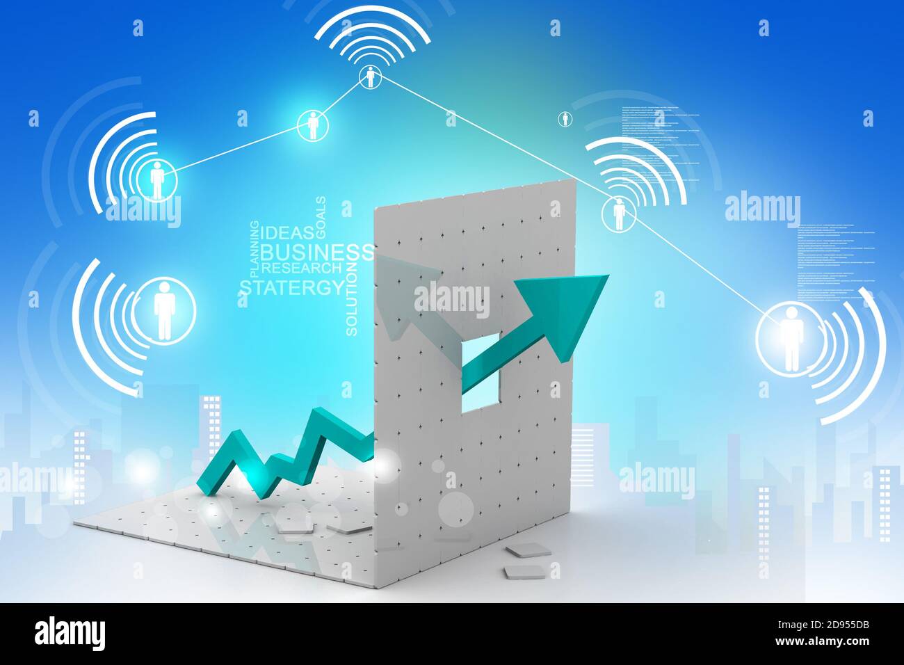 graph showing rise in profits or earnings Stock Photo - Alamy