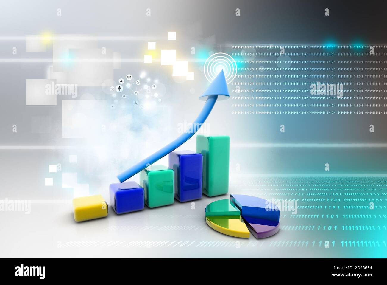 Business graph and pie chart with business concept Stock Photo - Alamy