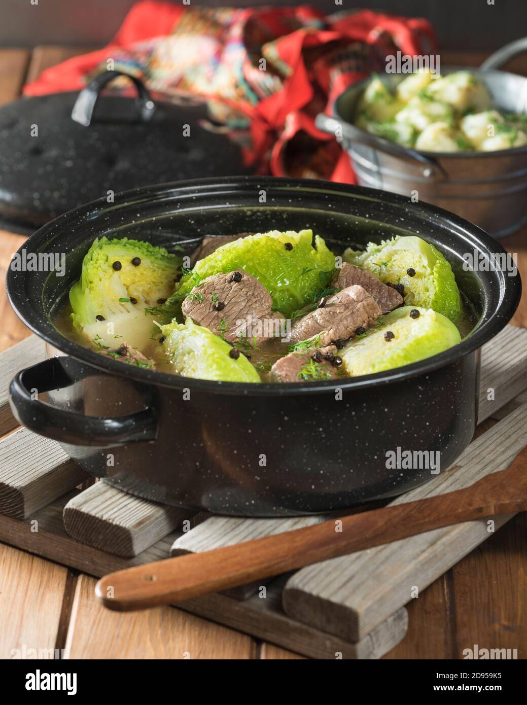 Fårikål. Lamb and cabbage stew. Norway Food Stock Photo Alamy