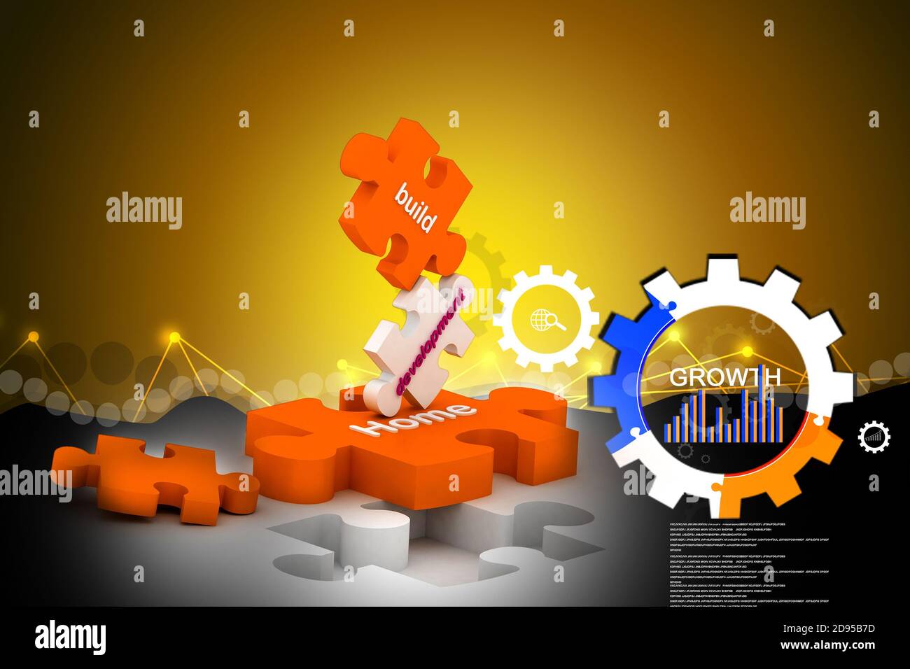 3d multi use internet puzzle Stock Photo - Alamy