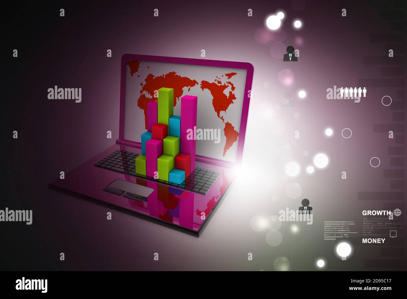 Graph in computer Stock Photo - Alamy