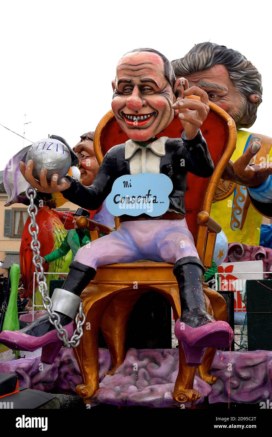 CREMA FEBRUARY 14, the carnival's float in papiermache with the