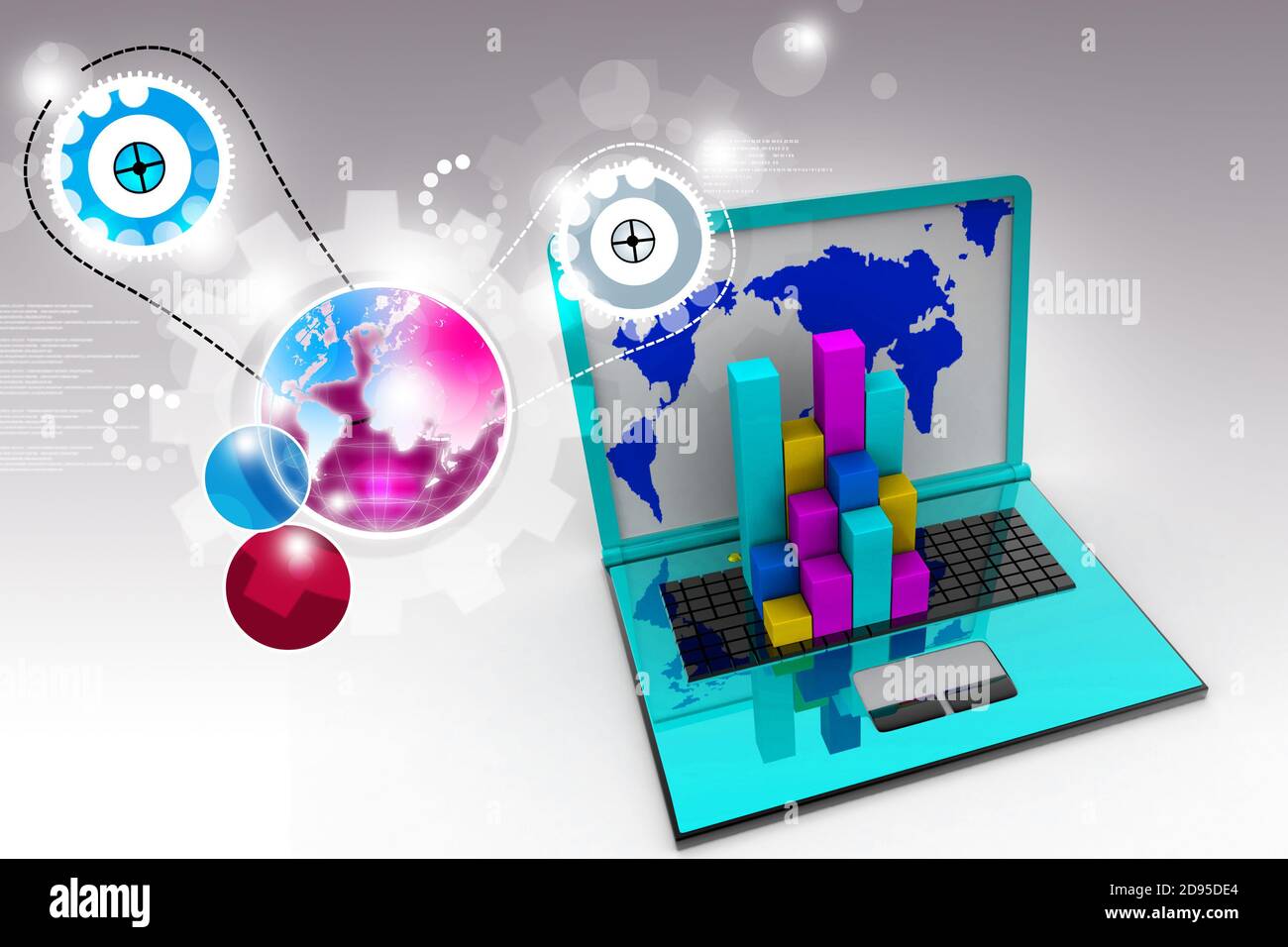 Graph in computer stock photo alamy