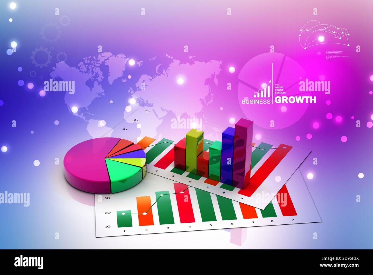 Business graph with chart Stock Photo - Alamy
