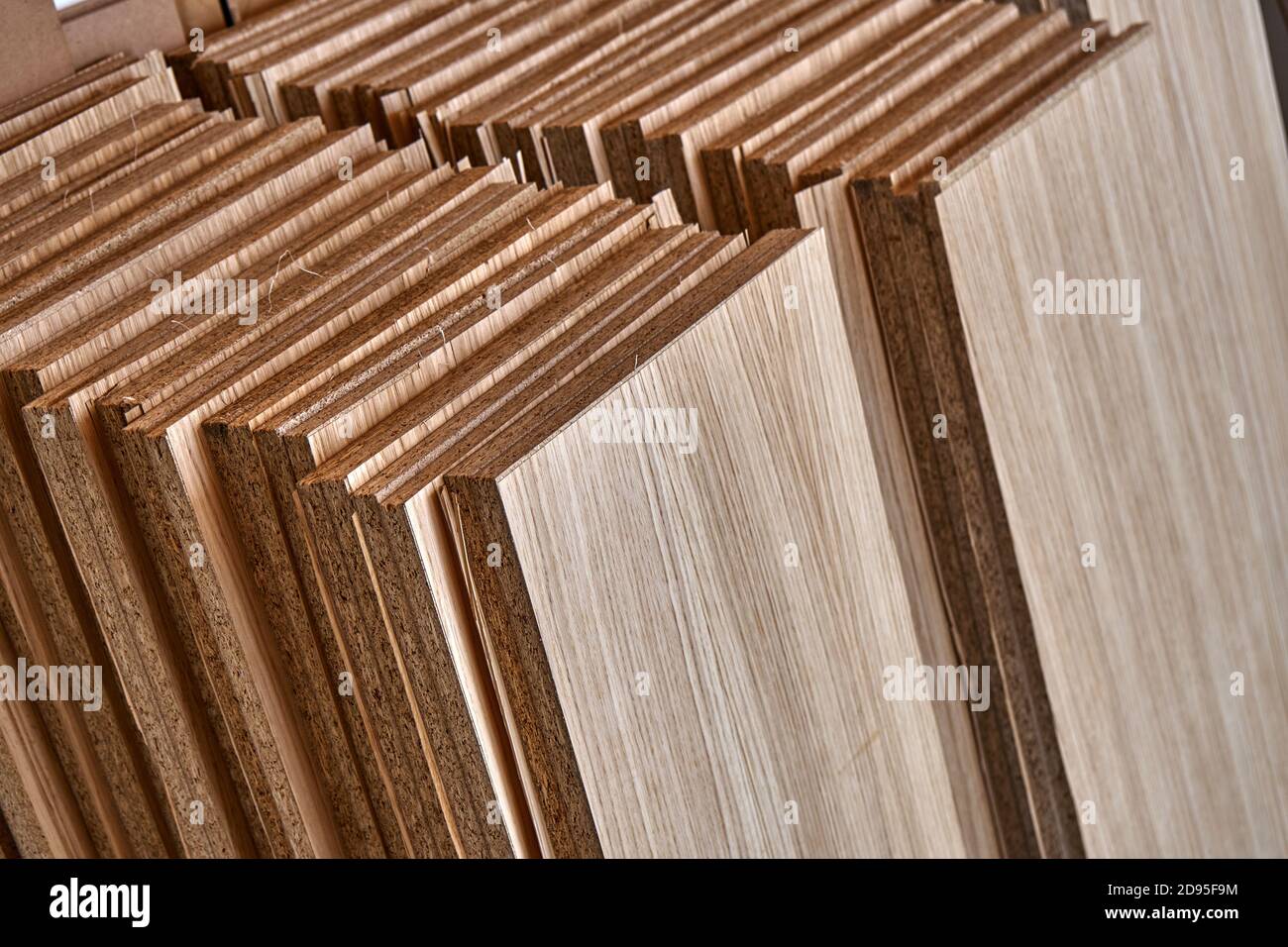 Stacked shelves. Veneer chipboard shelves. Production of wood furniture