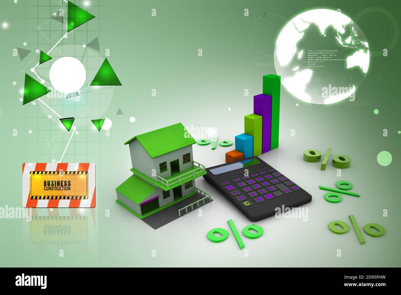 Sale house and calculator Stock Photo - Alamy