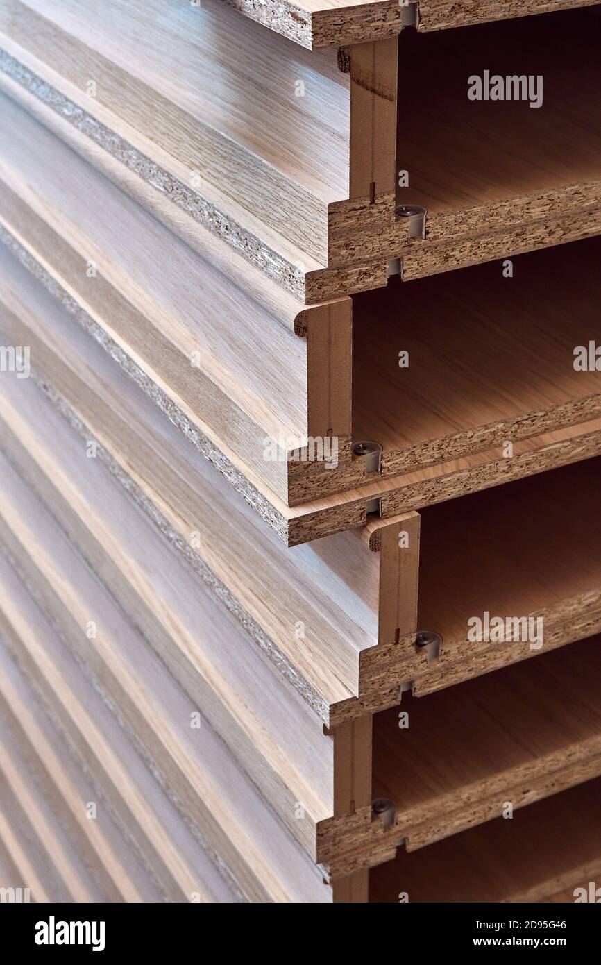 Stacked bases. Veneer chipboard bases. Production of