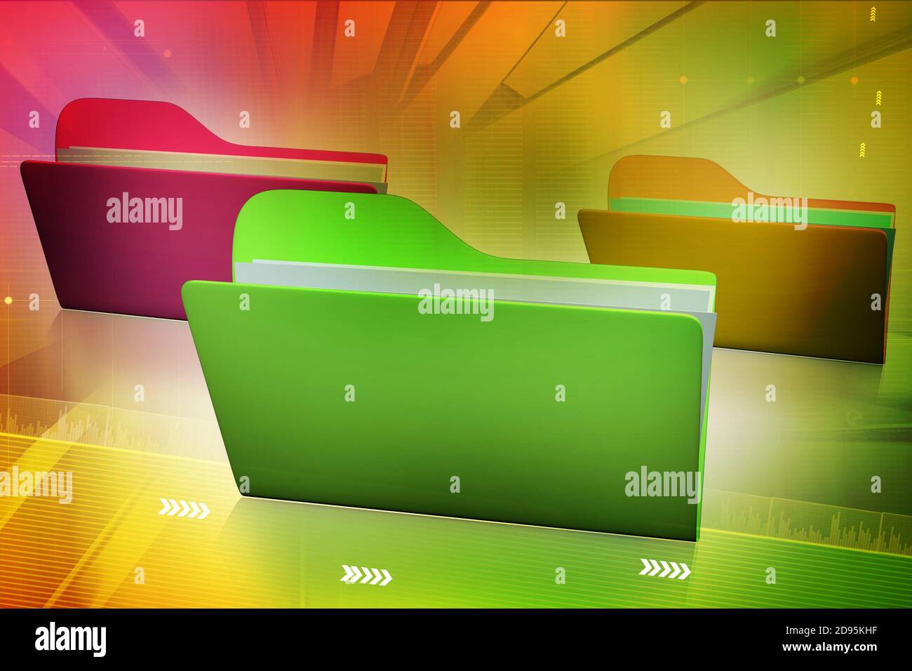 Highly 3d render file folder in grey background Stock Photo Alamy