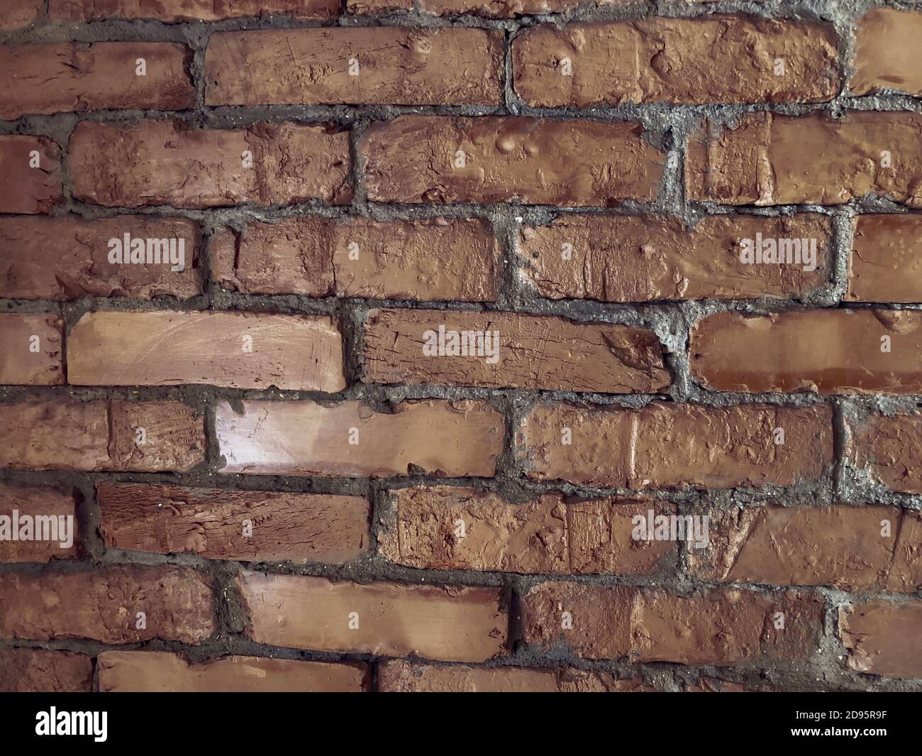 close-up photo of a section of a red brown brick wall Stock Photo - Alamy