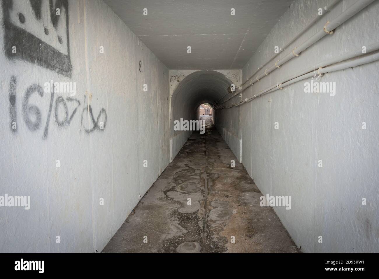 Pedestrian tunnel under highway, Spain. Stock Photo