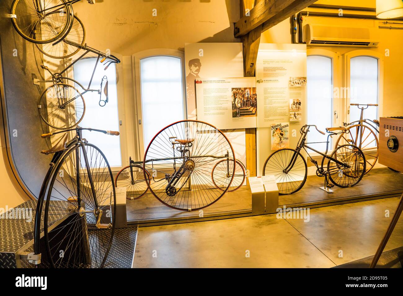 Old bicycles, PS.SPEICHER Museum, Einbeck, Lower Saxony, Germany, Europe Stock Photo