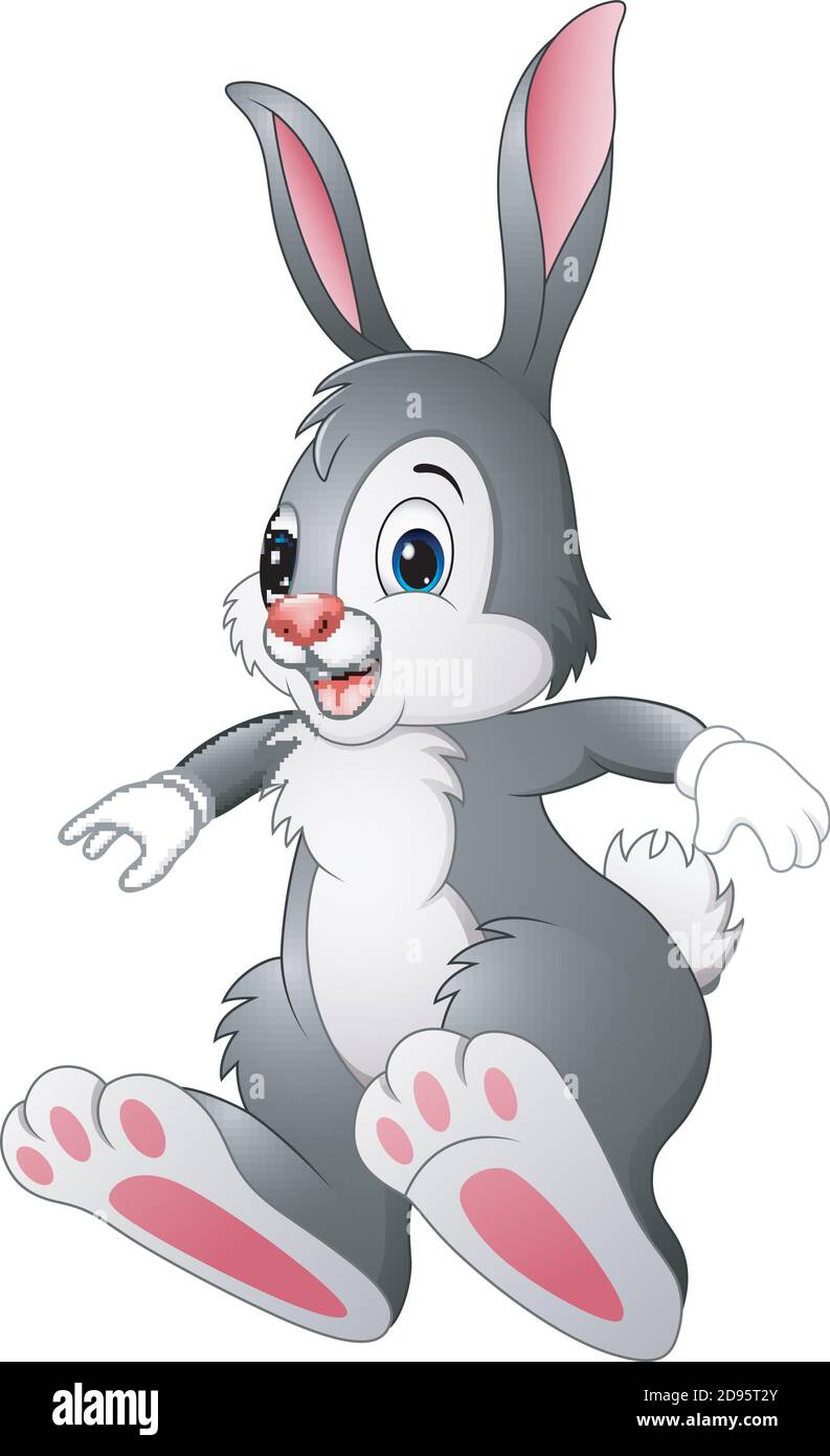 Cute Cartoon Rabbit Jumping Stock Vector Image Art Alamy Cute Cartoon Rabbit Jumping Stock Vector Image Art Alamy