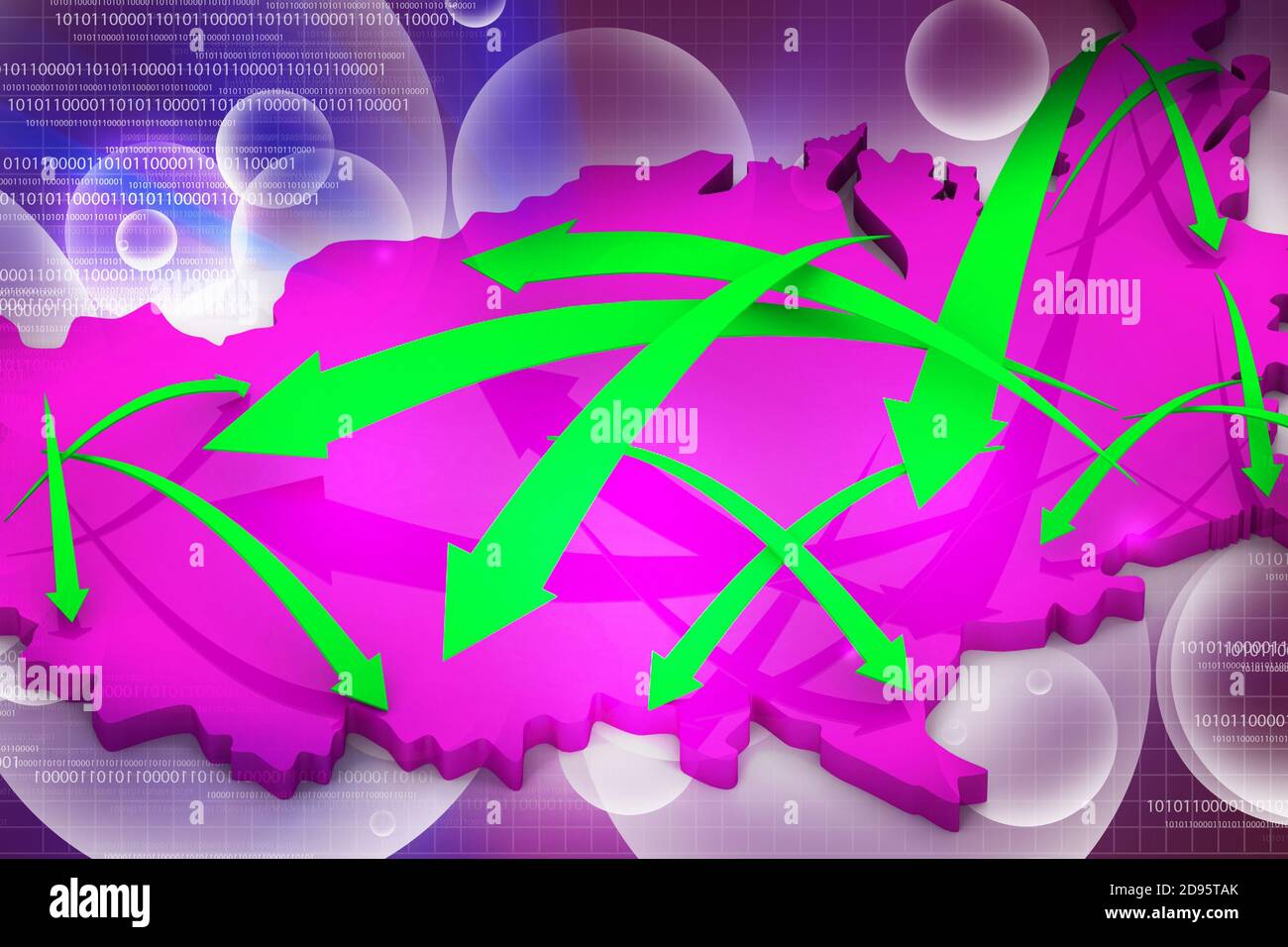 Graph in computer Stock Photo - Alamy