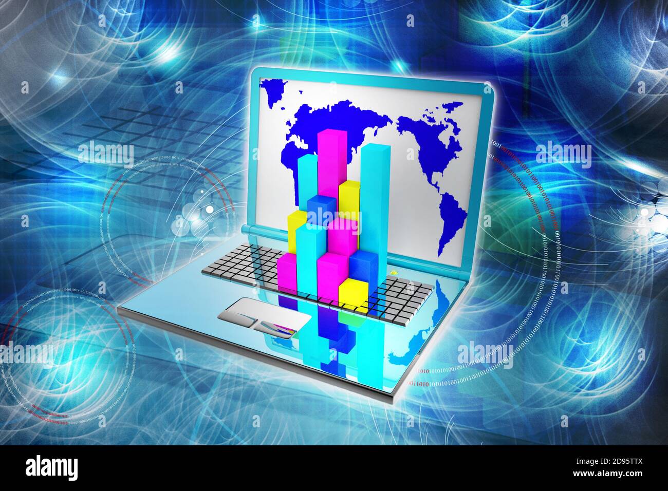 Graph in computer stock photo alamy