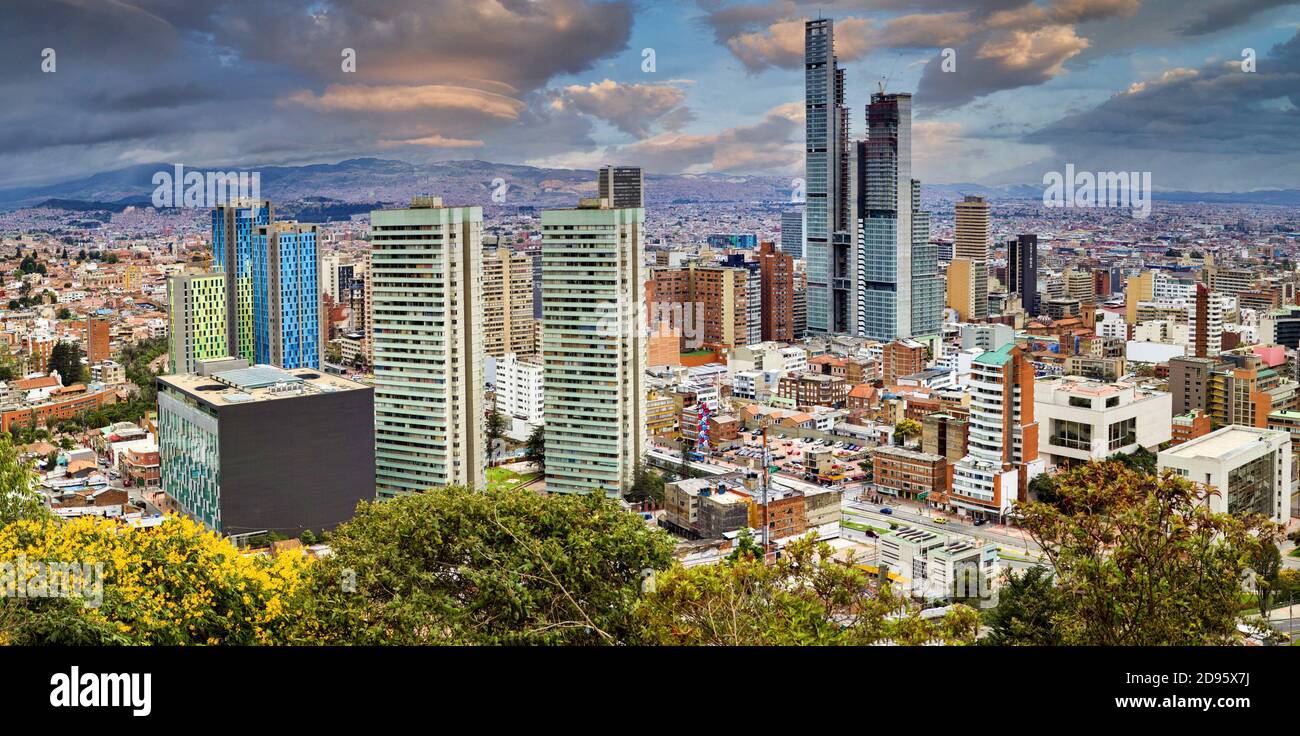 City Views, Monserrate hill, Cundinamarca, Colombia, South America Stock Photo