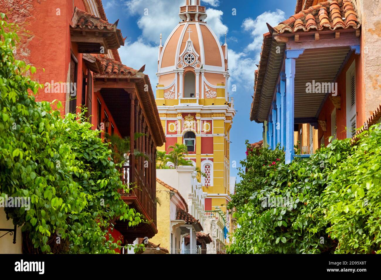 Cathedral Basilica of Saint Catherine of Alexandria, Cartagena de Indias, Bolivar, Colombia, South America Stock Photo
