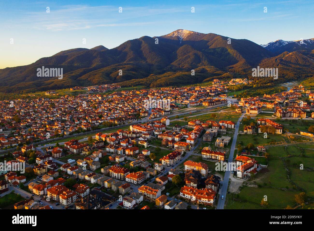Europe, Bulgaria, Bansko, Pirin National Park, Unesco site, aerial view Stock Photo