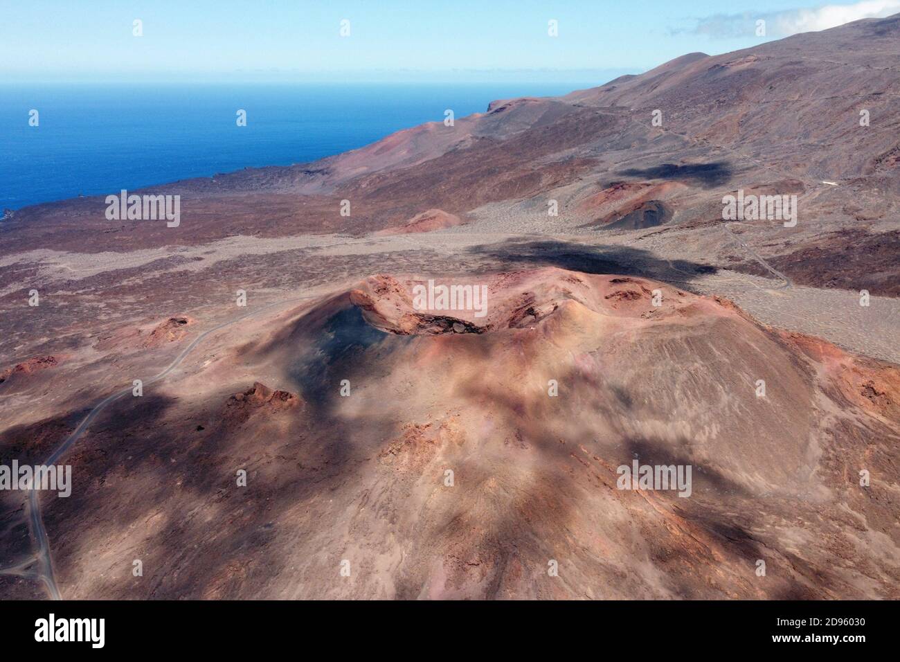 Aerial view of a volcano crater hi-res stock photography and images - Alamy