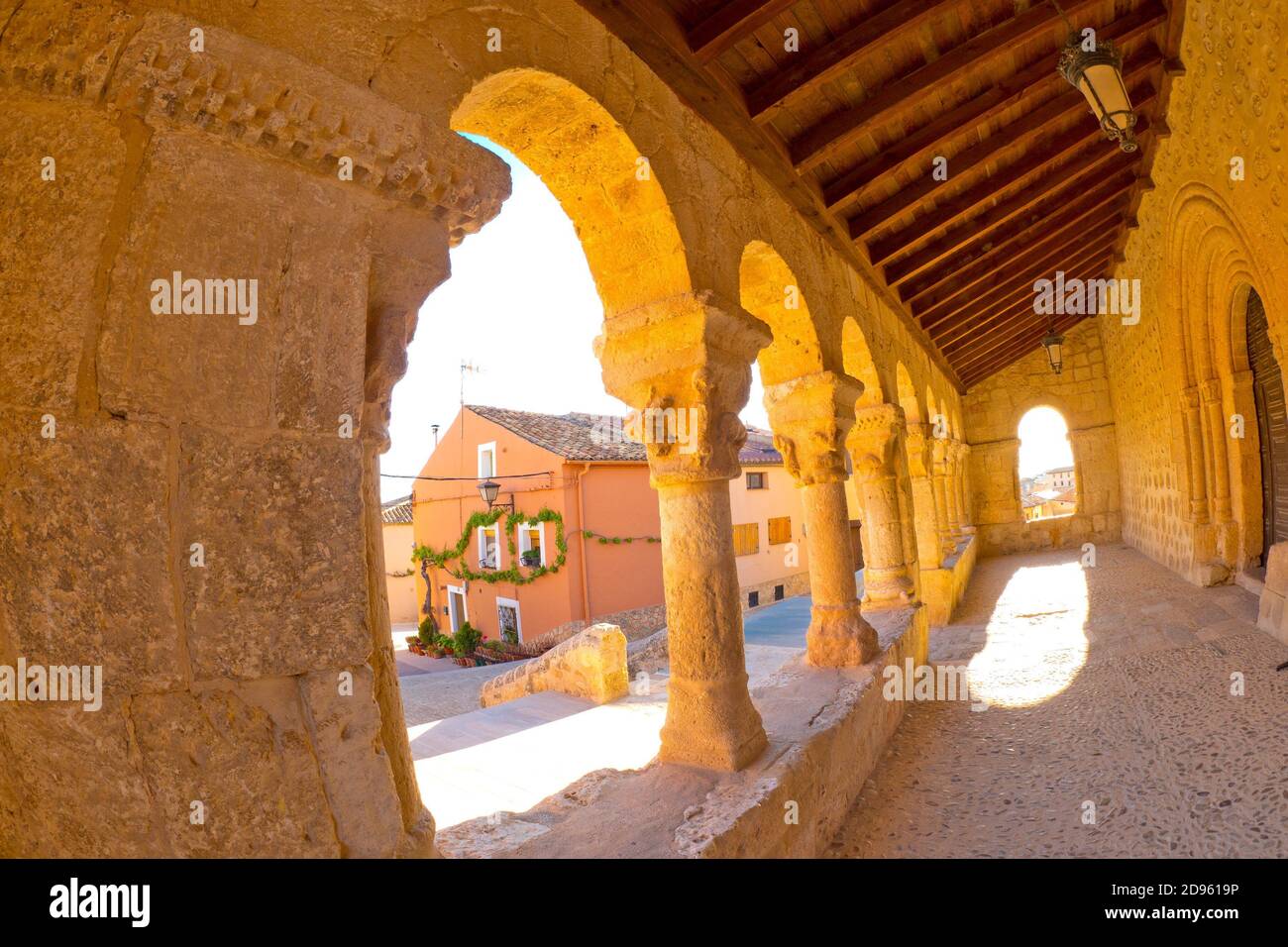 Church of San Miguel, 11th century Romanesque Style, Spanish National Heritage Site, San Esteban de Gormaz, Soria, Castilla y León, Spain, Europe. Stock Photo