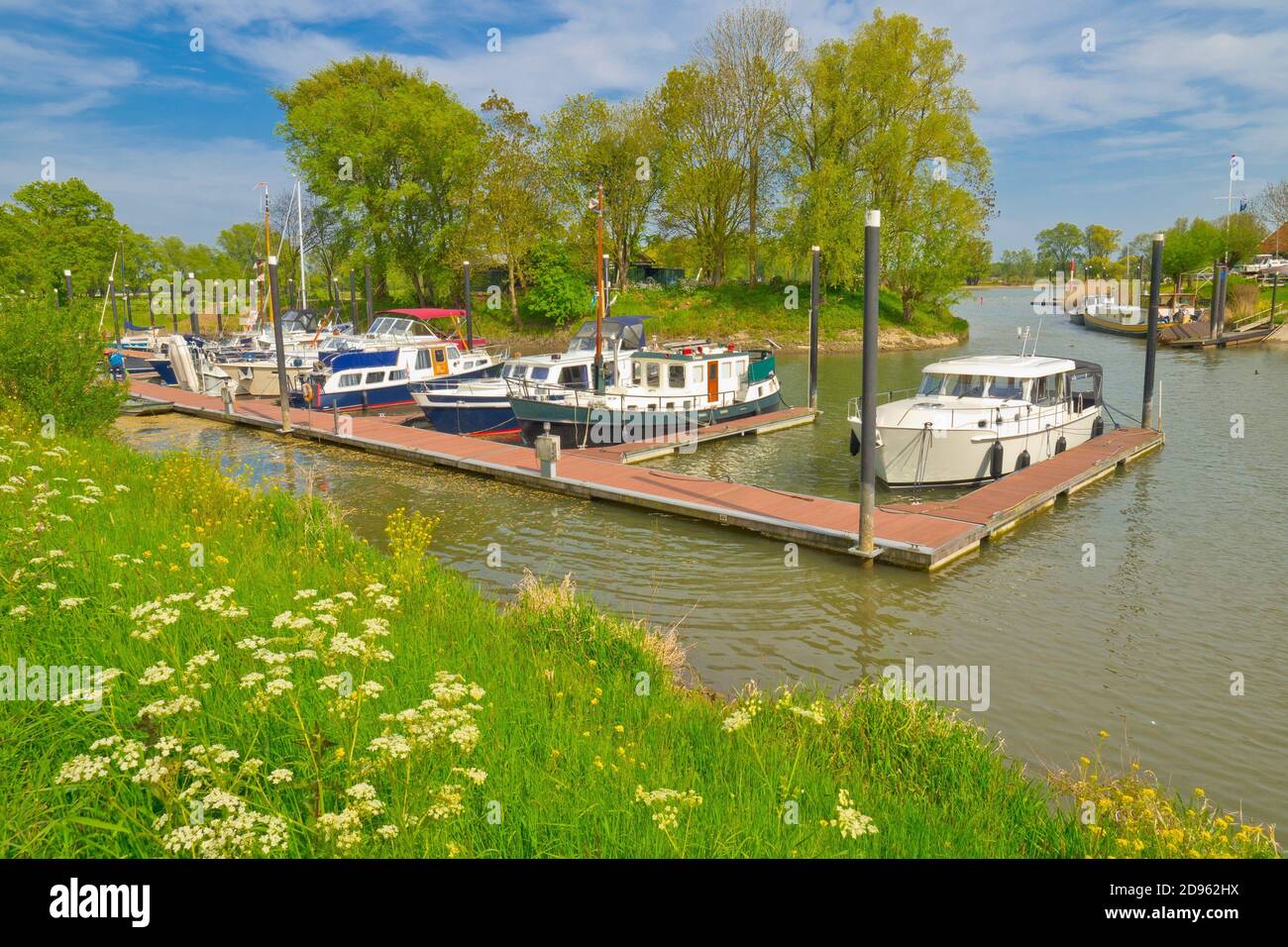 Historical Port, Woudrichem, Noord-Brabant Province, Holland, Netherlands, Europe. Stock Photo