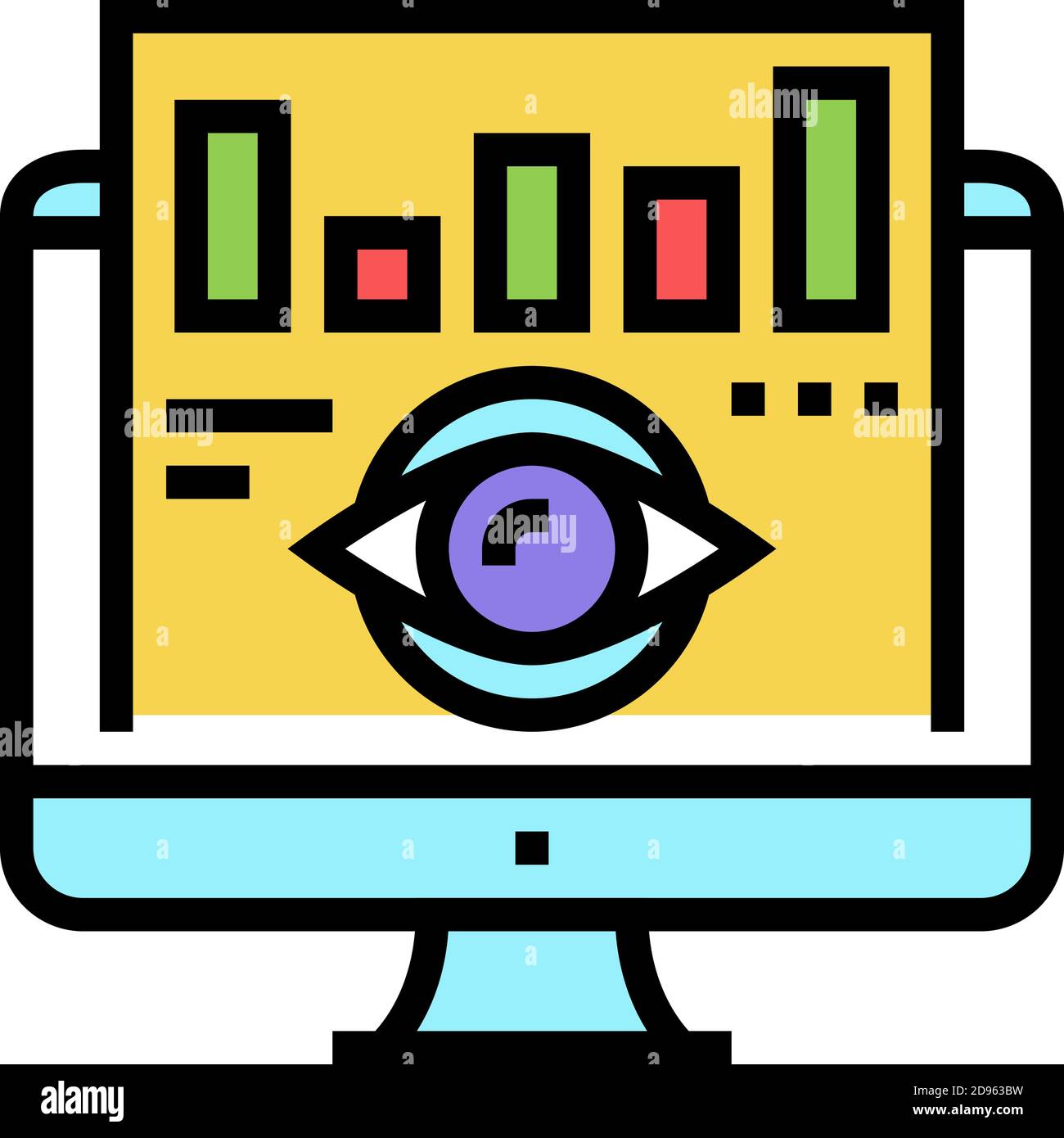vision market infographic color icon vector illustration Stock Vector ...