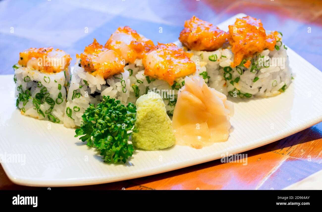 Spicy scallop roll hires stock photography and images Alamy