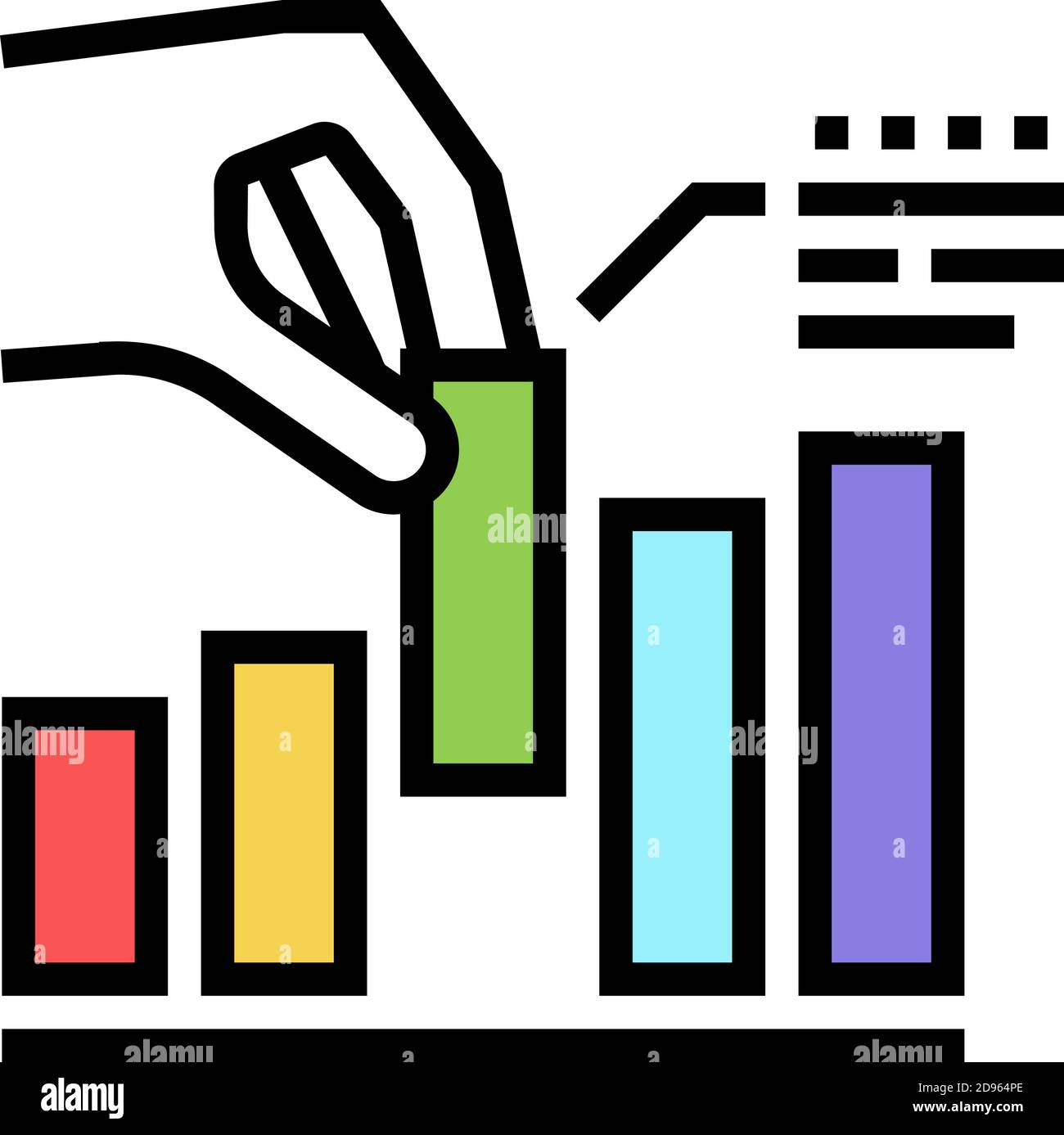 infographic report market research color icon vector illustration Stock ...