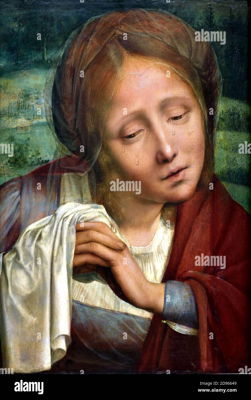 The plaintive Mary Magdalena 1525  by Quentin Massys METSYS -1466-1530  Belgian, Belgium, Flemish Stock Photo