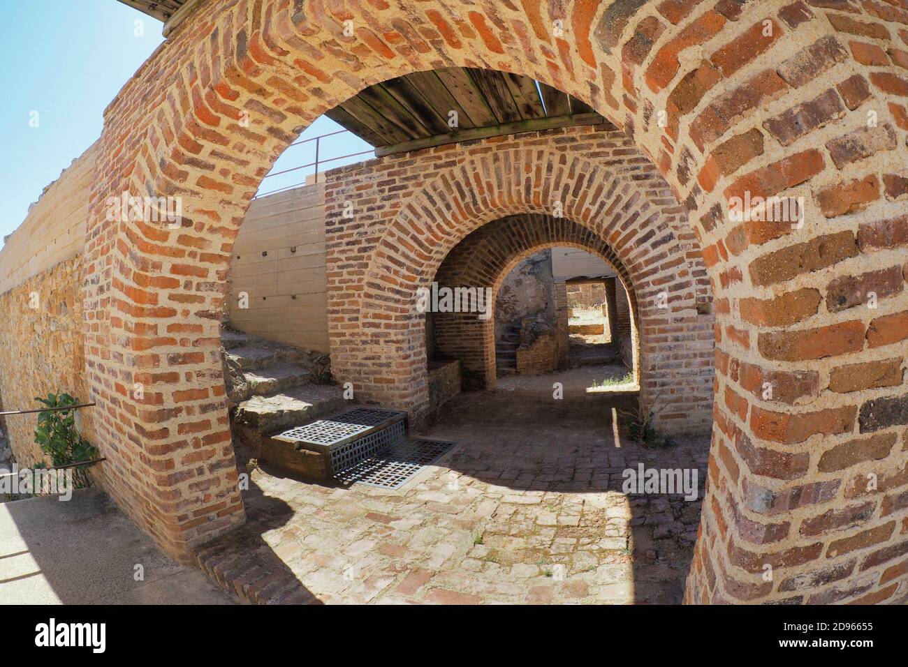 Alcazaba de Reina, Castillo de Reina, Castle of Reina, Arabian Citadel, Good of Cultural Interest, Artistic Historical Monument, Reina, Badajoz, Stock Photo