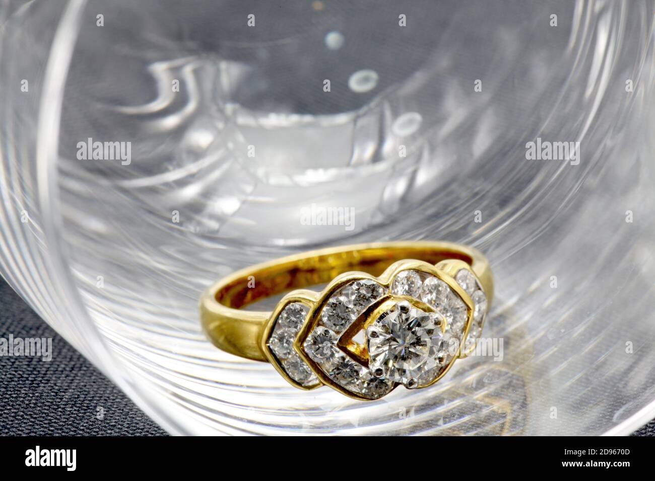 Glass diamond shop engagement rings