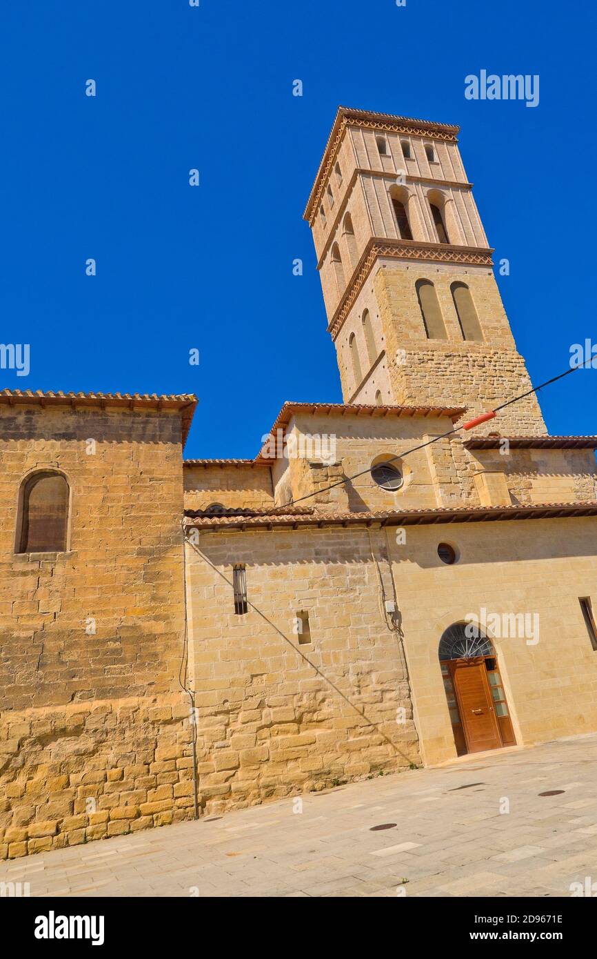 Mudejar Tower, Church of San Bartolomé, Oldest Church of Logroño, Spanish Property of Cultural Interest, Spanish Historic Heritage, Logroño, La Stock Photo