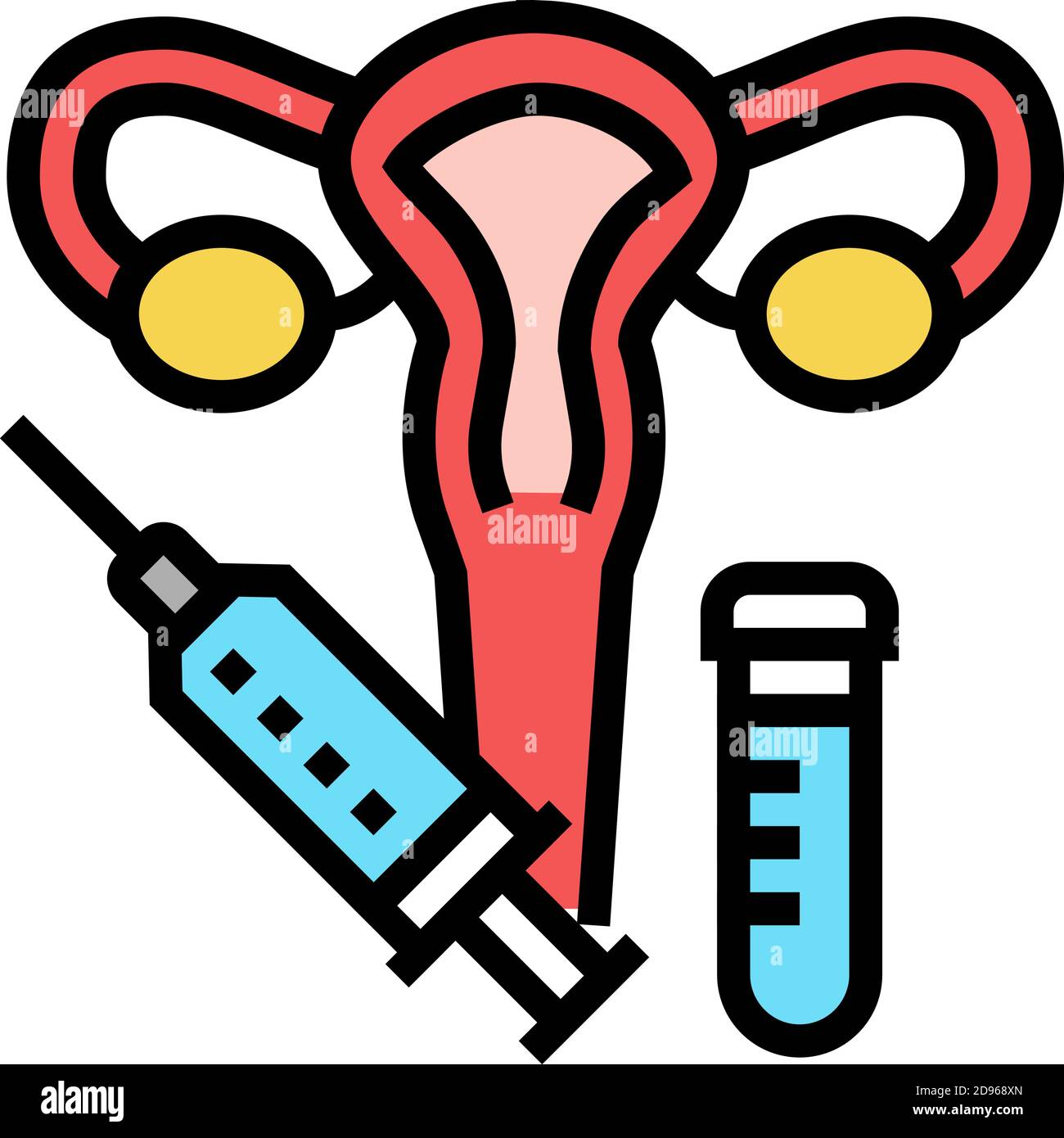 injection gynecology treatment color icon vector illustration Stock ...