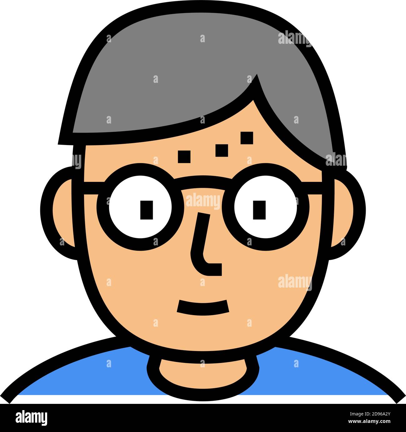 Geek human color icon hi-res stock photography and images - Alamy