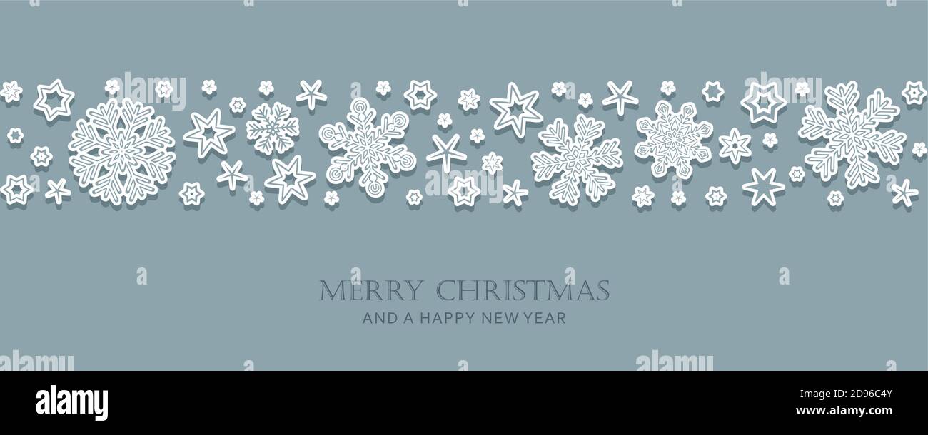 christmas card with snowflake border vector illustration EPS10 Stock ...