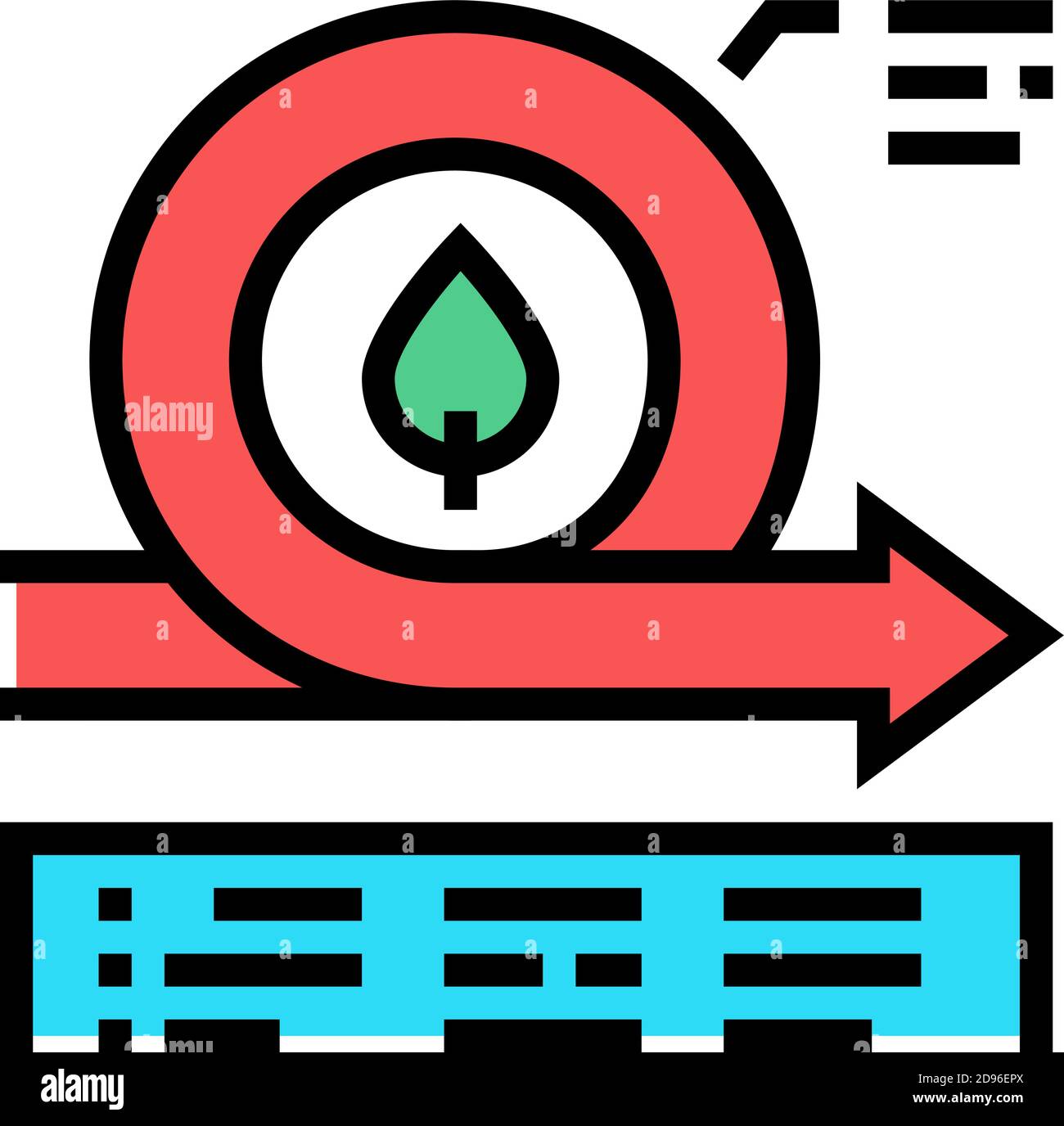 environmental circular economy color icon vector illustration Stock ...