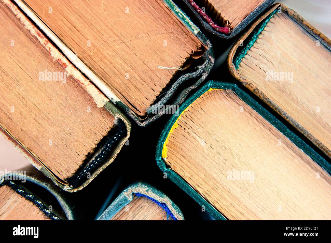 Close-up pile of old book. Education concept background Stock Photo - Alamy