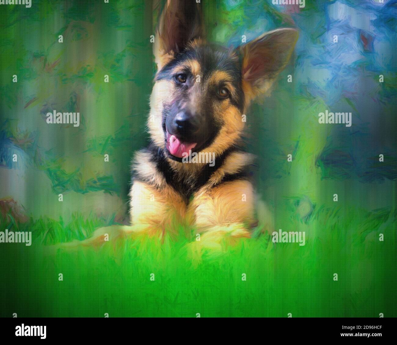 CANINE ART: K9 Cute (German Shepherd Puppy Stock Photo - Alamy