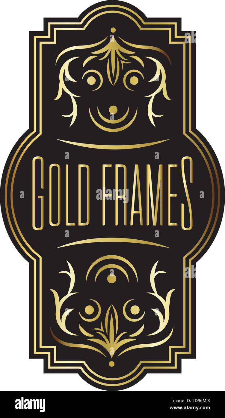 Ornate gilt sign Stock Vector Images - Alamy