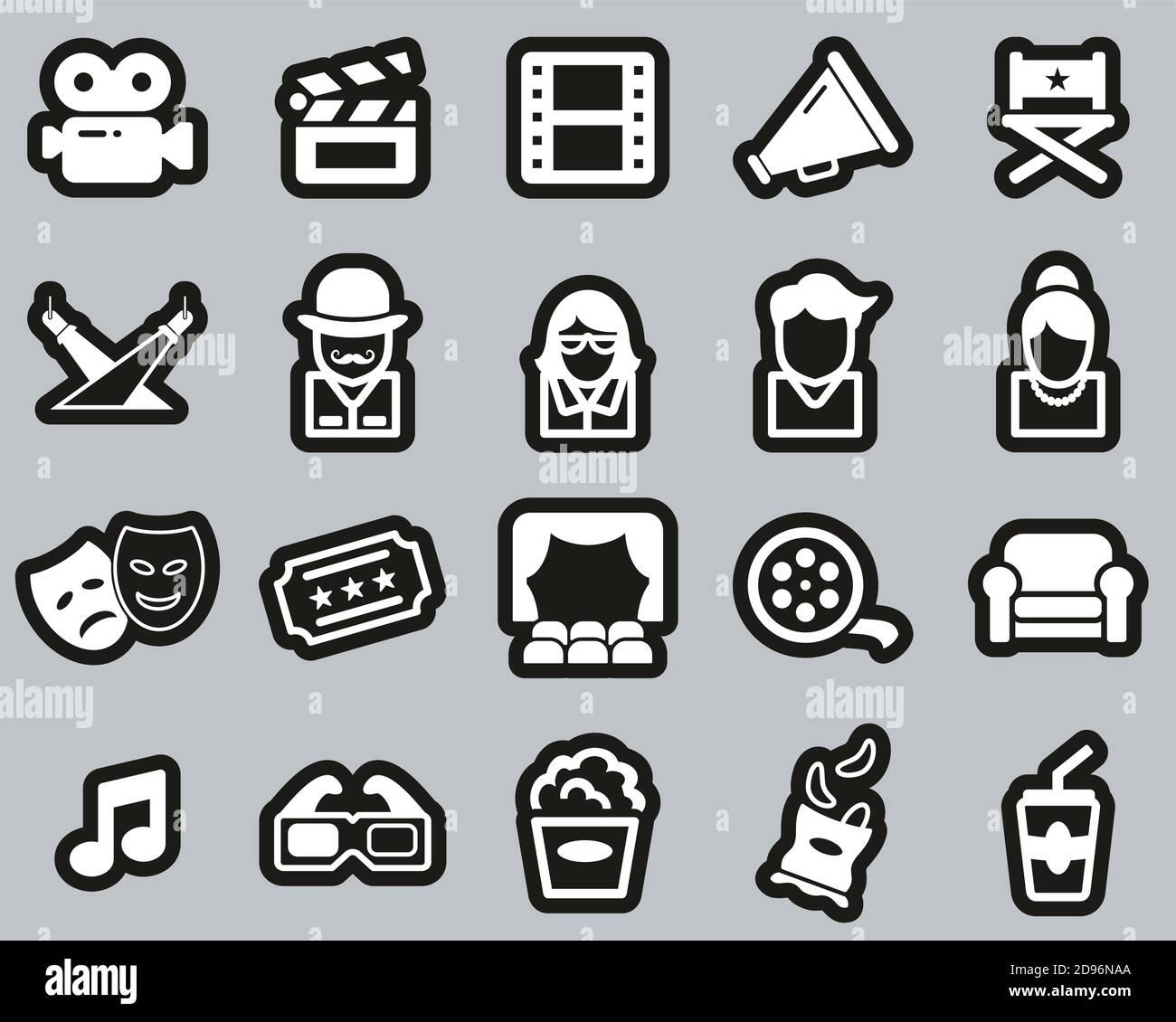 Big screen actor Stock Vector Images - Alamy