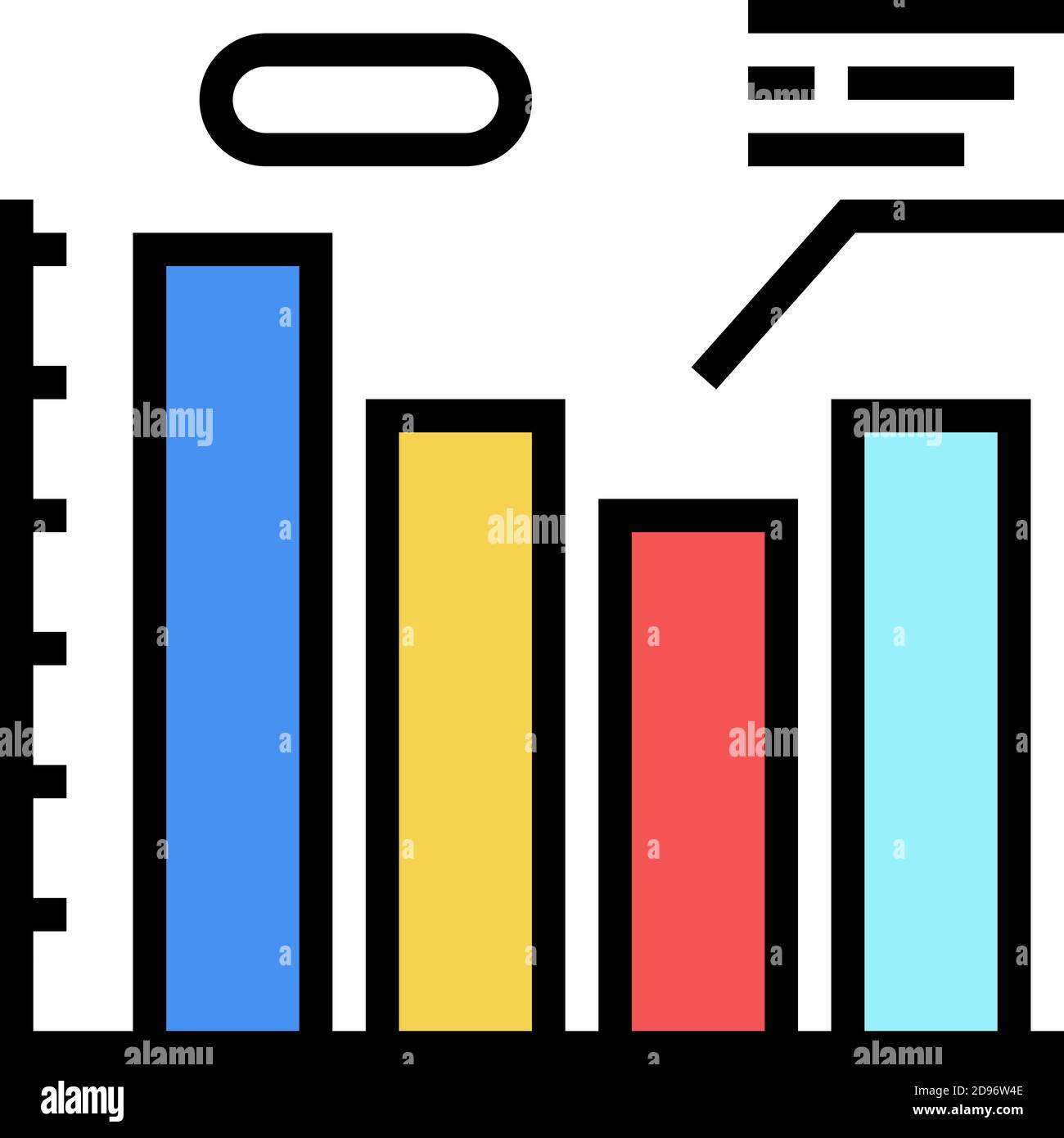 infographic analysis color icon vector illustration sign Stock Vector ...