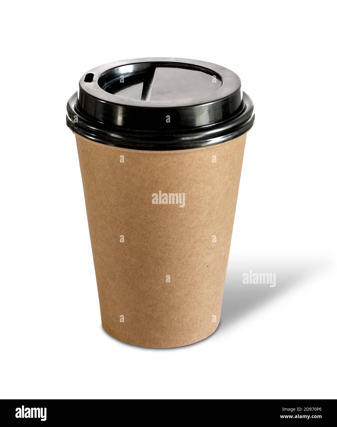 Brown coffee paper cup isolated on white background Stock Photo - Alamy