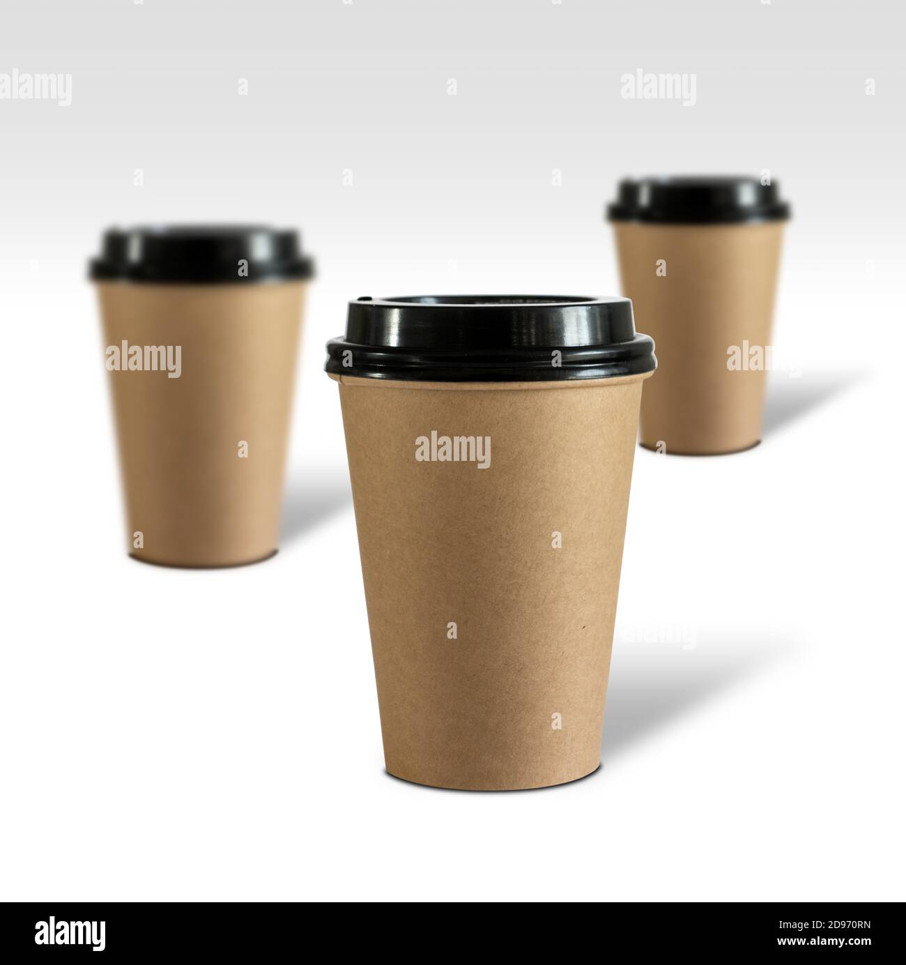 Brown coffee paper cup isolated on white background Stock Photo - Alamy