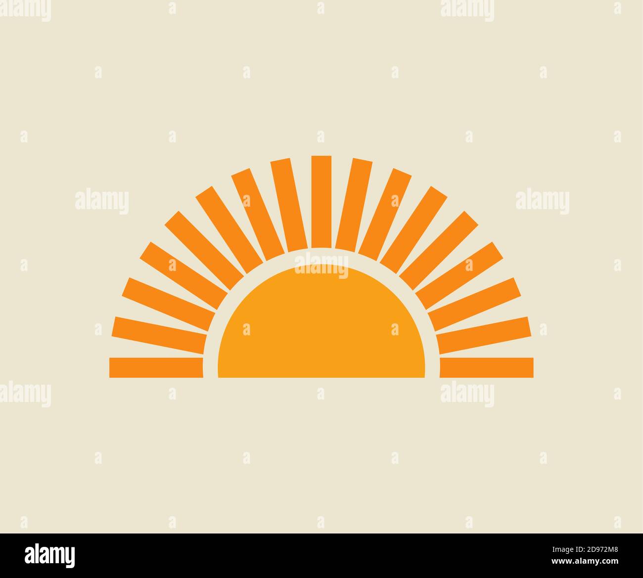 Sunset sun icon. Vector illustration Stock Vector Image & Art - Alamy