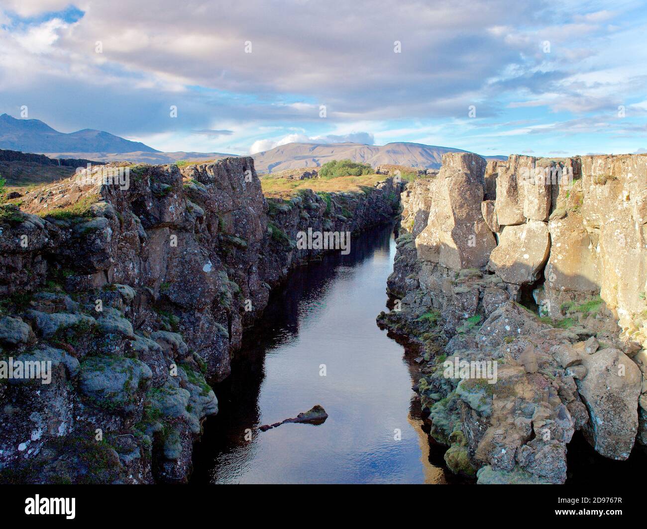 Mid-Atlantic fault, Þingvell or Thingvellir National Park, UNESCO World Heritage Site, Iceland Stock Photo