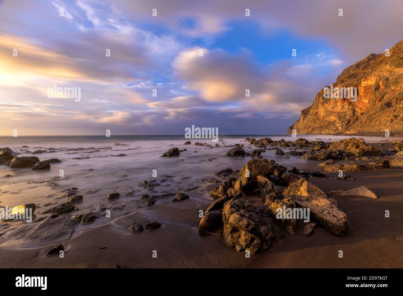 Playa del Ingles, Valle Gran Rey, La Gomera, Canary Islands Stock Photo