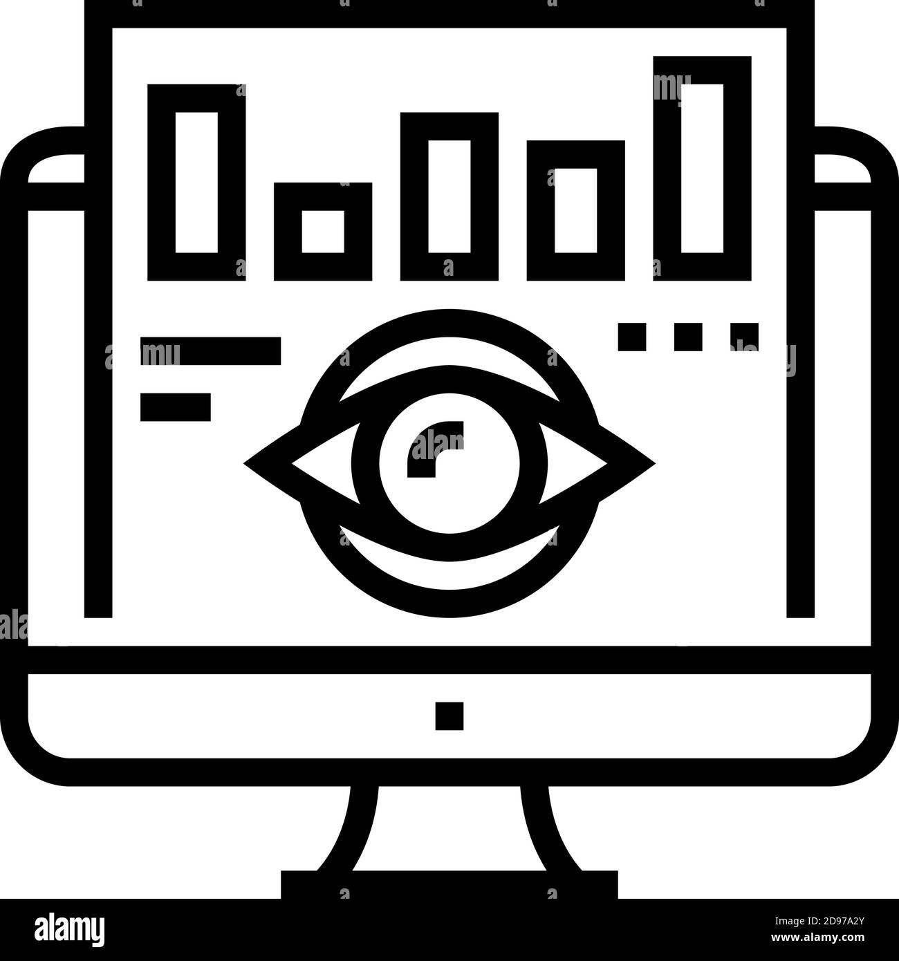 vision market infographic line icon vector illustration Stock Vector ...