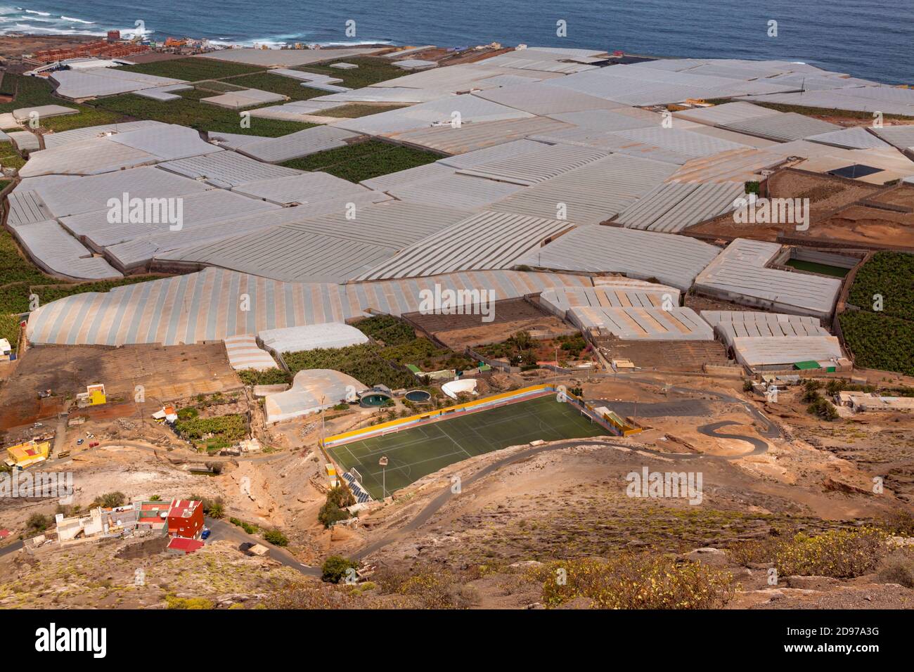 Agricultural landscape of Gran Canaria, Spain - Stock Image