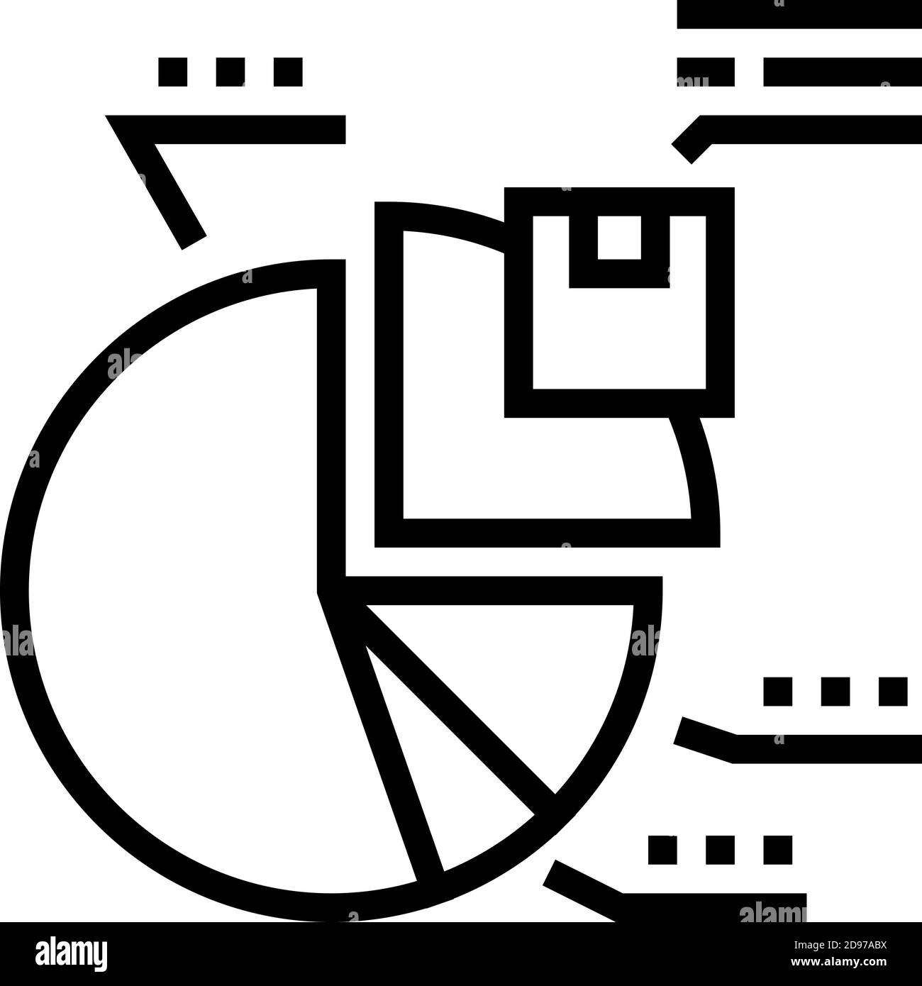 diagram market research line icon vector illustration Stock Vector ...