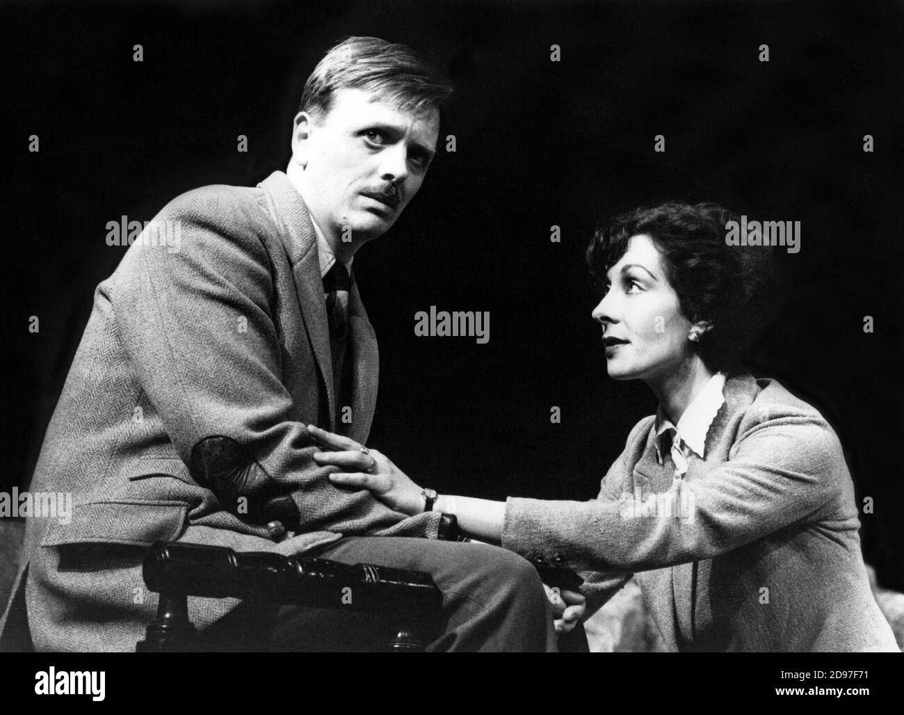 I HAVE BEEN HERE BEFORE  by J.B. Priestley  design: Norman Coates  lighting: Kevin Sleep  director: Matthew Francis  Philip Franks (Oliver Farrant), Melanie Jessop (Janet Ormund) Palace Theatre, Watford, England  05/04/1990                 (c) Donald Cooper/Photostage   photos@photostage.co.uk   ref/BW-P-122-18 Stock Photo