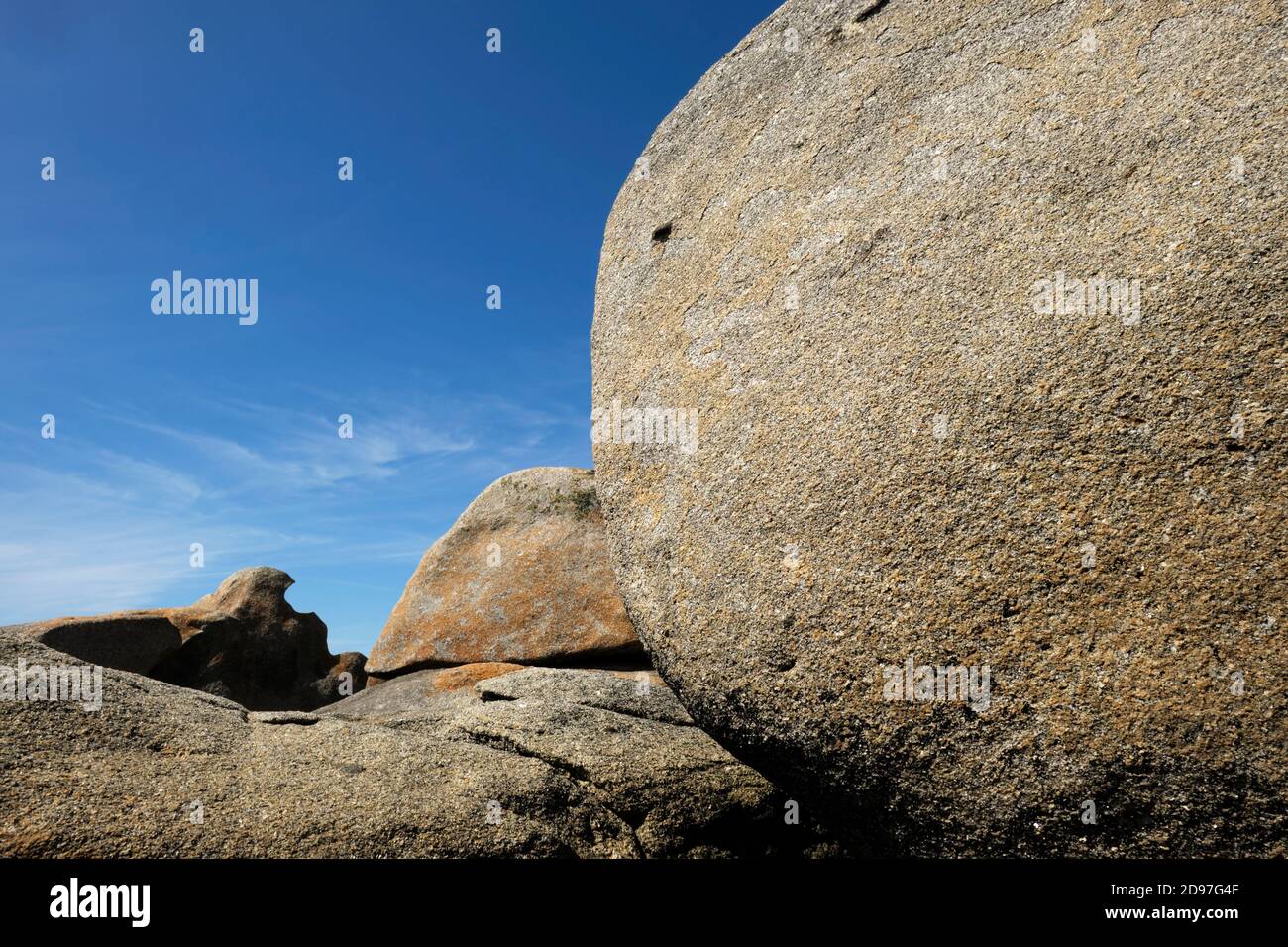 Rocks, Pointe de la Jument, Tregun, Finistere, France Stock Photo